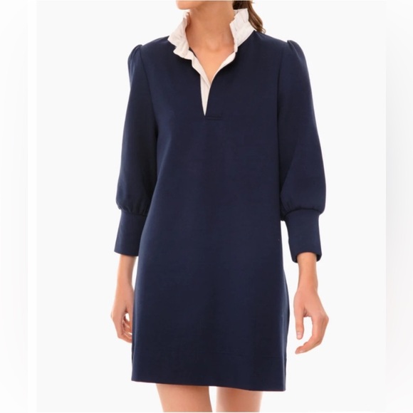 Tuckernuck Pomander Place Navy Charlotte Terry Minimalist Dress Size Small - Picture 4 of 17